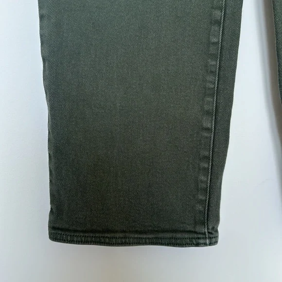 Wilfred Free Artizia Green High Waisted Wide Leg Denim - Size 2 - Picture 4 of 7